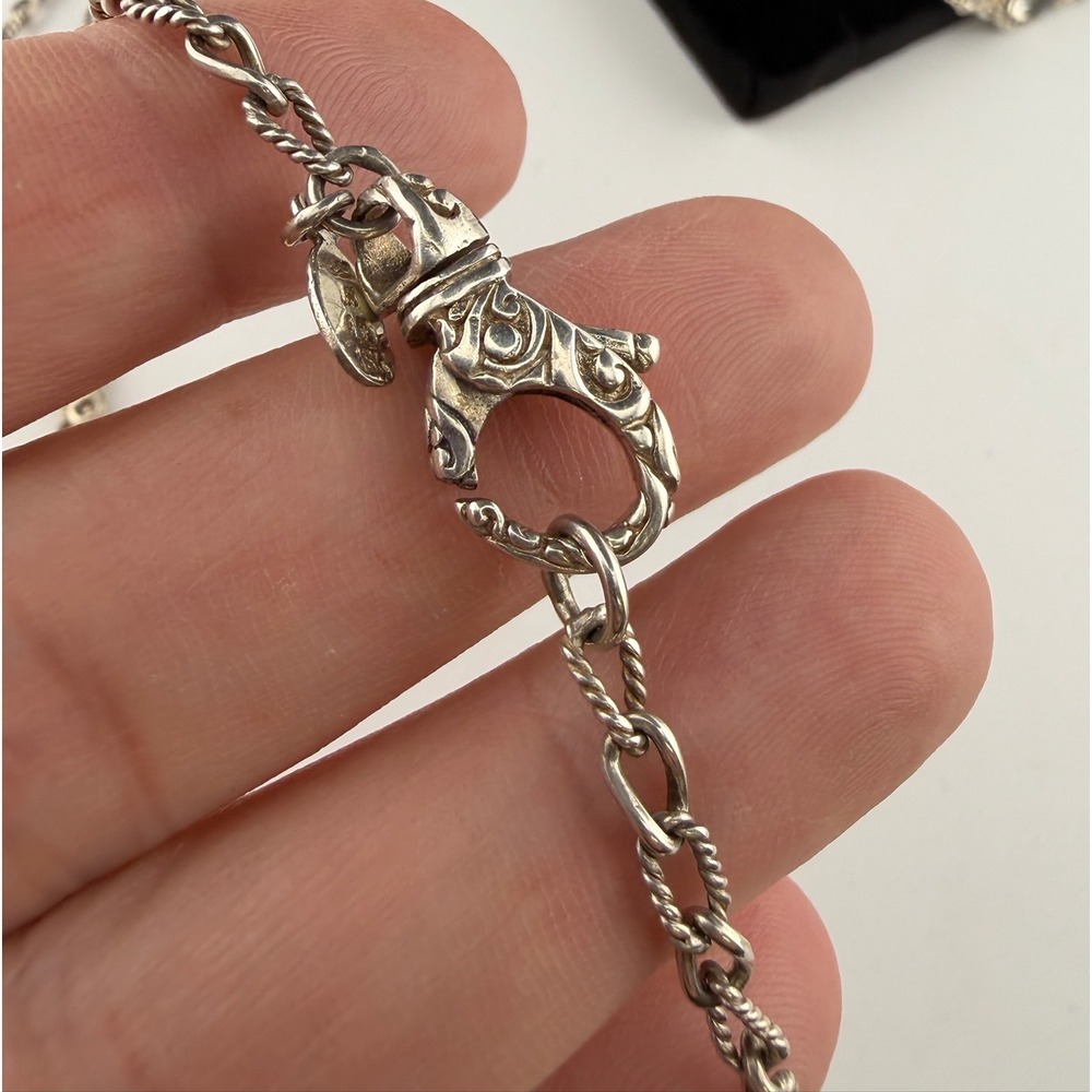 Robert Manse Station Necklace 925 Silver‎ & 18k Gold Multi-Gemstone Designer - Picture 9 of 10